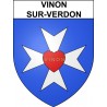 Pegatinas escudo de armas de Vinon-sur-Verdon adhesivo de la etiqueta engomada