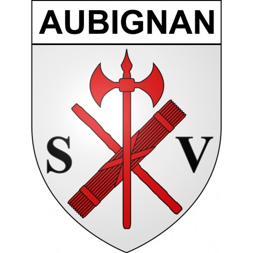 Aubignan 84 ville sticker blason écusson autocollant adhésif