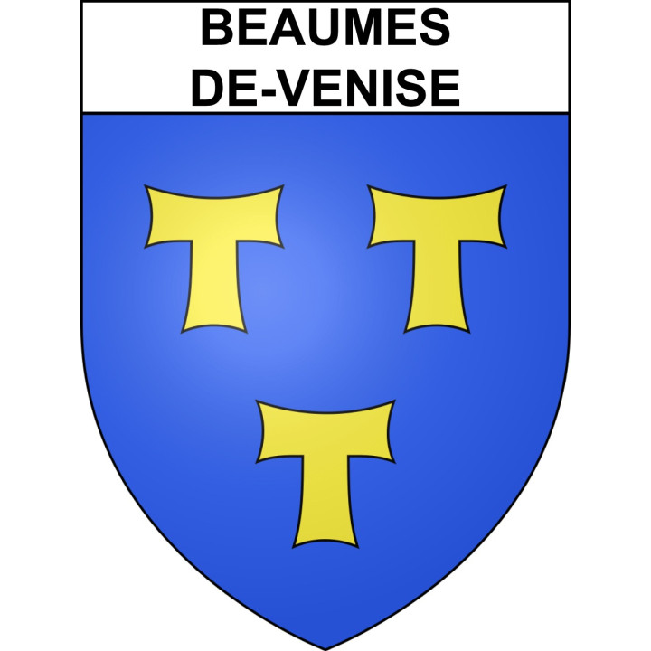 Beaumes-de-Venise 84 ville sticker blason écusson autocollant adhésif