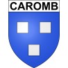 Pegatinas escudo de armas de Caromb adhesivo de la etiqueta engomada
