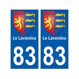 83 Le lavandou autocollant plaque immatriculation ville