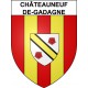 Pegatinas escudo de armas de Châteauneuf-de-Gadagne adhesivo de la etiqueta engomada