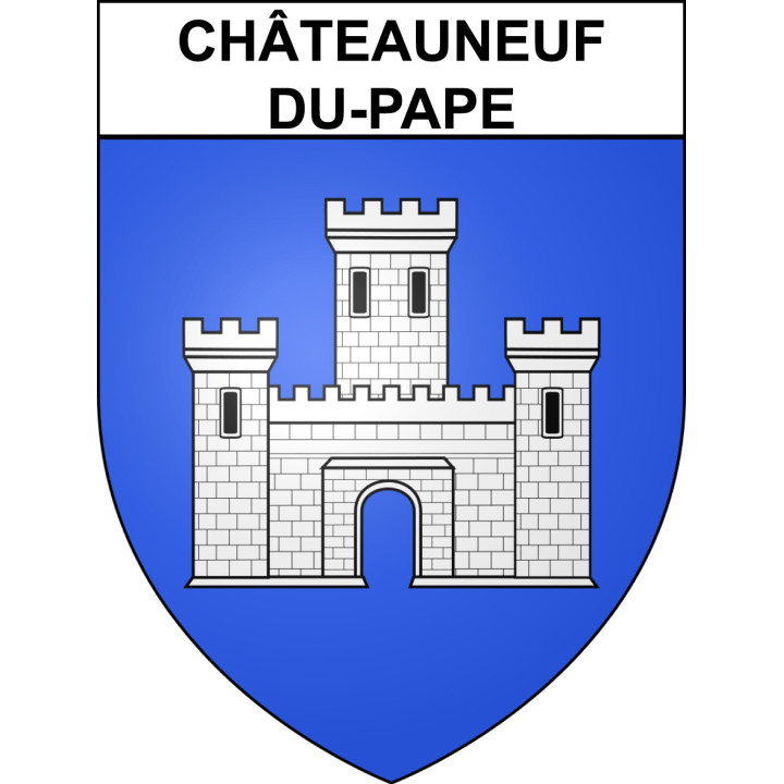 Châteauneuf-du-Pape 84 ville sticker blason écusson autocollant adhésif