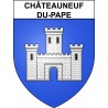 Châteauneuf-du-Pape Sticker wappen, gelsenkirchen, augsburg, klebender aufkleber