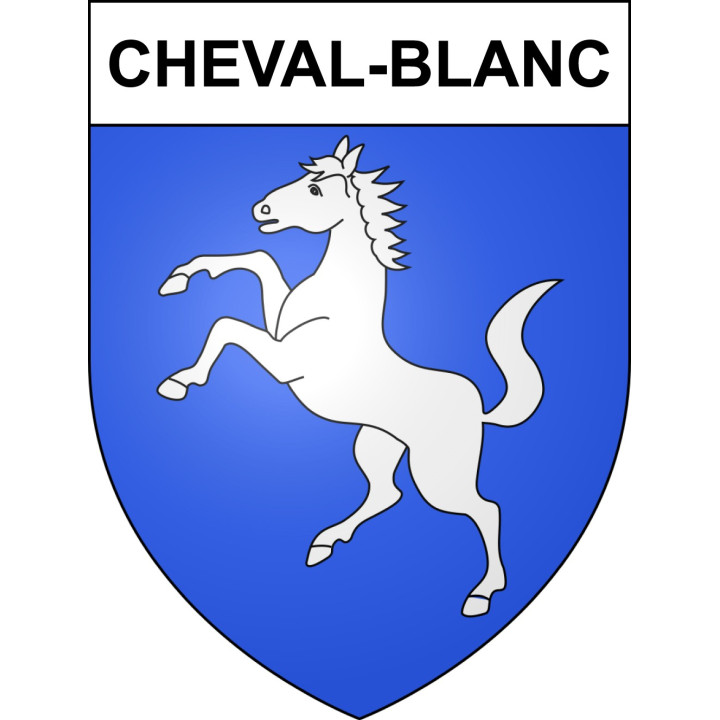 Pegatinas escudo de armas de Cheval-Blanc adhesivo de la etiqueta engomada