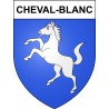 Pegatinas escudo de armas de Cheval-Blanc adhesivo de la etiqueta engomada