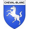 Stickers coat of arms Cheval-Blanc adhesive sticker