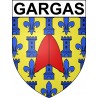 Pegatinas escudo de armas de Gargas adhesivo de la etiqueta engomada