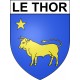 Pegatinas escudo de armas de Le Thor adhesivo de la etiqueta engomada