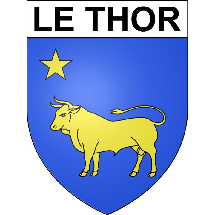 Le Thor Sticker wappen, gelsenkirchen, augsburg, klebender aufkleber