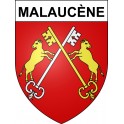 Pegatinas escudo de armas de Malaucène adhesivo de la etiqueta engomada