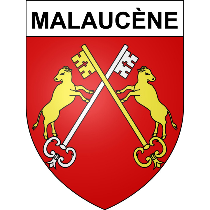 Malaucène Sticker wappen, gelsenkirchen, augsburg, klebender aufkleber