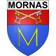 Mornas 84 ville sticker blason écusson autocollant adhésif