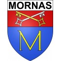 Mornas 84 ville sticker blason écusson autocollant adhésif