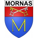 Stickers coat of arms Mornas adhesive sticker