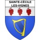 Sainte-Cécile-les-Vignes 84 ville sticker blason écusson autocollant adhésif