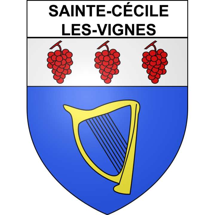 Stickers coat of arms Sainte-Cécile-les-Vignes adhesive sticker