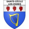 Pegatinas escudo de armas de Sainte-Cécile-les-Vignes adhesivo de la etiqueta engomada