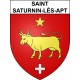 Pegatinas escudo de armas de Saint-Saturnin-lès-Apt adhesivo de la etiqueta engomada