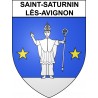 Pegatinas escudo de armas de Saint-Saturnin-lès-Avignon adhesivo de la etiqueta engomada