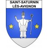 Saint-Saturnin-lès-Avignon 84 ville sticker blason écusson autocollant adhésif