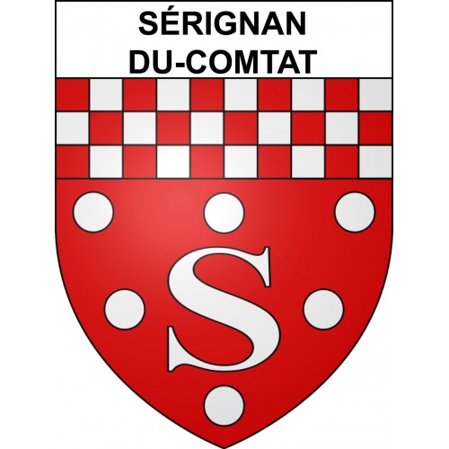 Sérignan-du-Comtat Sticker wappen, gelsenkirchen, augsburg, klebender aufkleber
