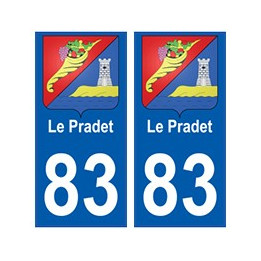 83 Le Pradet autocollant plaque immatriculation ville