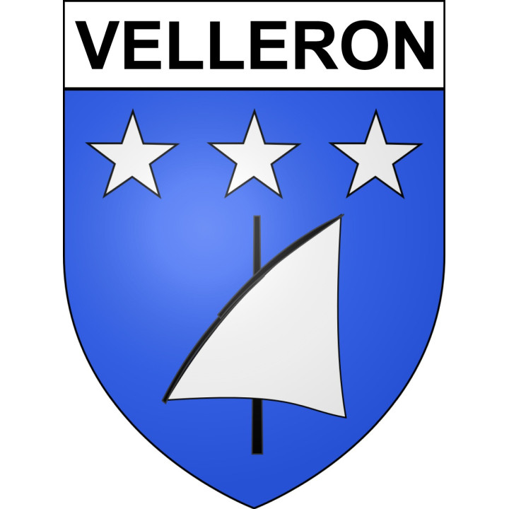 Velleron 84 ville sticker blason écusson autocollant adhésif