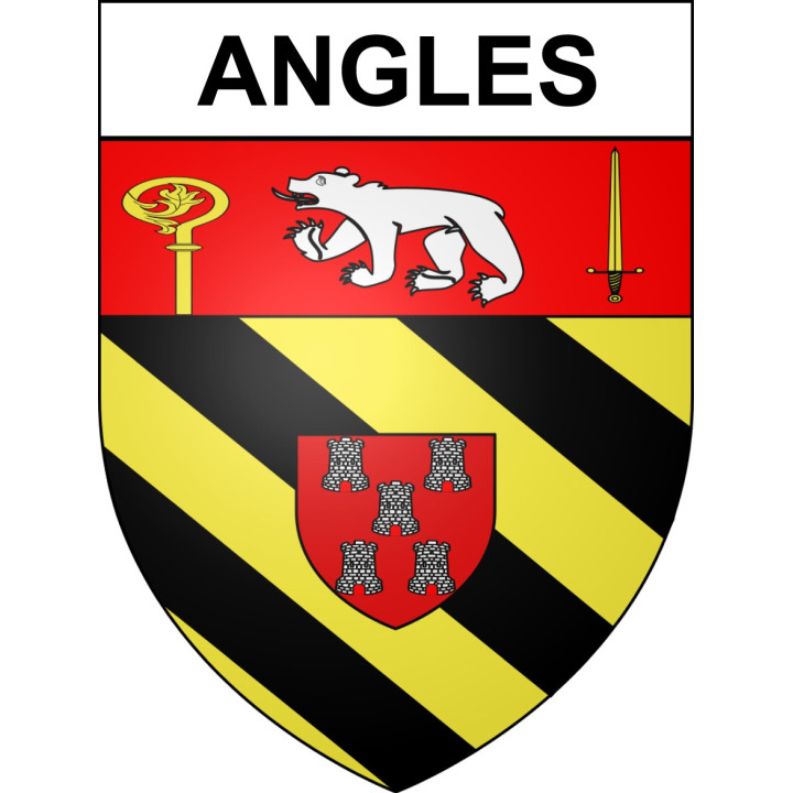Angles 85 ville sticker blason écusson autocollant adhésif