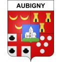 Stickers coat of arms Aubigny adhesive sticker