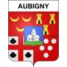 Aubigny Sticker wappen, gelsenkirchen, augsburg, klebender aufkleber