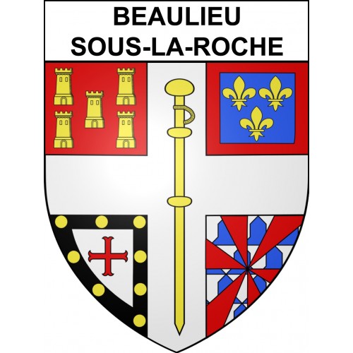 Stickers coat of arms Beaulieu-sous-la-Roche adhesive sticker