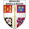 Pegatinas escudo de armas de Beaulieu-sous-la-Roche adhesivo de la etiqueta engomada