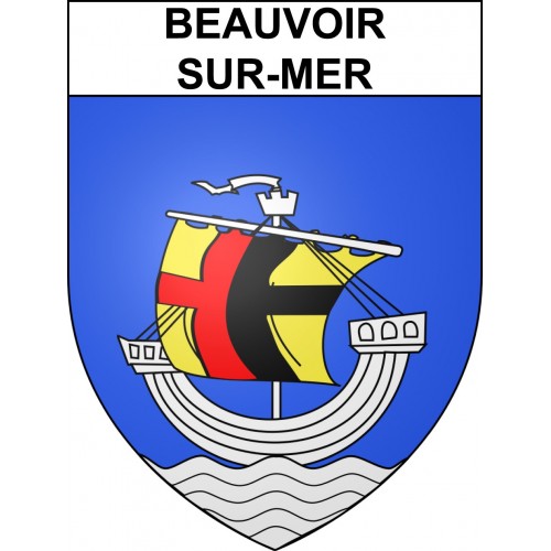 Adesivi stemma Beauvoir-sur-Mer adesivo
