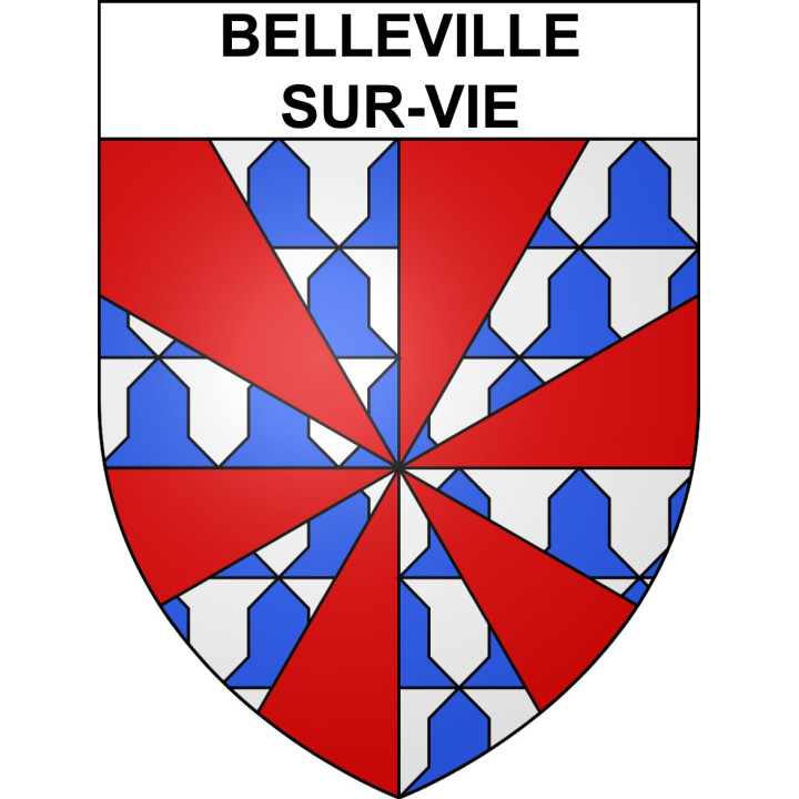 Belleville-sur-Vie 85 ville sticker blason écusson autocollant adhésif