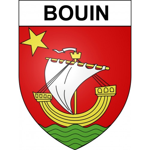 Bouin 85 ville sticker blason écusson autocollant adhésif