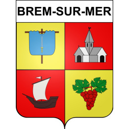 Brem-sur-Mer Sticker wappen, gelsenkirchen, augsburg, klebender aufkleber