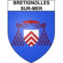 Pegatinas escudo de armas de Bretignolles-sur-Mer adhesivo de la etiqueta engomada