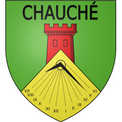 Pegatinas escudo de armas de Chauché adhesivo de la etiqueta engomada