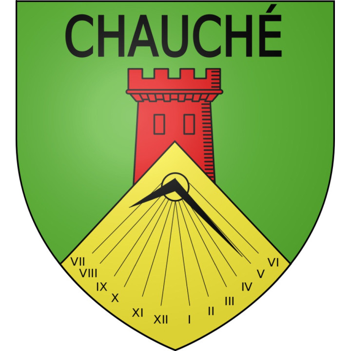 Chauché 85 ville sticker blason écusson autocollant adhésif