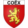 Coëx 85 ville sticker blason écusson autocollant adhésif