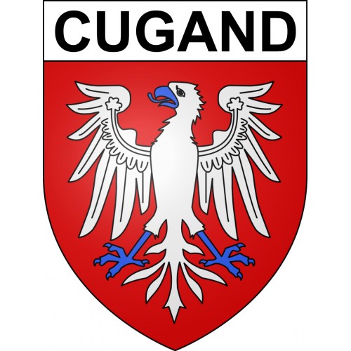 Pegatinas escudo de armas de Cugand adhesivo de la etiqueta engomada