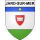 Pegatinas escudo de armas de Jard-sur-Mer adhesivo de la etiqueta engomada