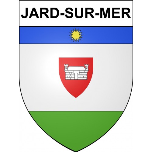 Jard-sur-Mer 85 ville sticker blason écusson autocollant adhésif