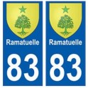 83 Ramatuelle sticker plate registration city