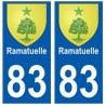 83 Ramatuelle sticker plate registration city