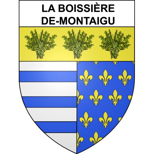 Pegatinas escudo de armas de La Boissière-de-Montaigu adhesivo de la etiqueta engomada