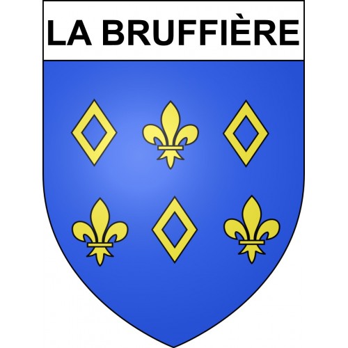 Pegatinas escudo de armas de La Bruffière adhesivo de la etiqueta engomada