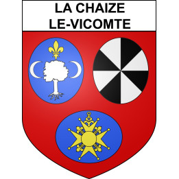 Pegatinas escudo de armas de La Chaize-le-Vicomte adhesivo de la etiqueta engomada