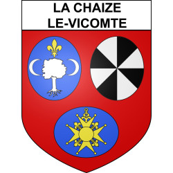 Pegatinas escudo de armas de La Chaize-le-Vicomte adhesivo de la etiqueta engomada